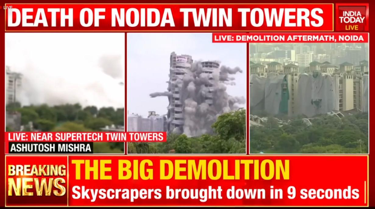 Supertech Noida Twin Towers now Rest In Pieces – Done and dusted | LIVE Updates