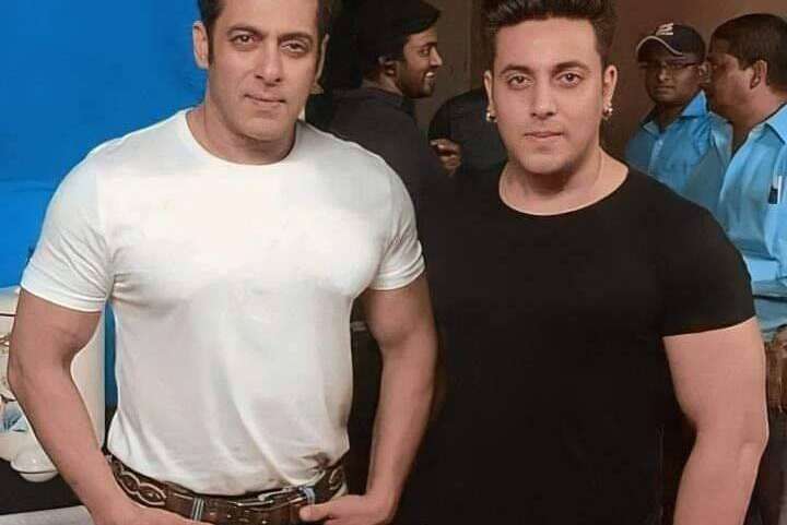 Model/Actor Arif Patel with Salman Khan in India