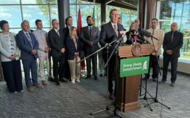 Premier Scott Moe announces retaliatory levy on U.S. booze, won’t pull liquor from shelves
